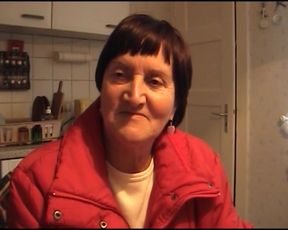 Redhead German granny gets a facial after hot fuck