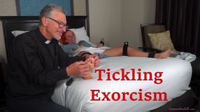 Tickling Exorcism - Sunnie And Antickl Religious Tickle Fetish With Priest Foot Tickling on Ticklish Feet