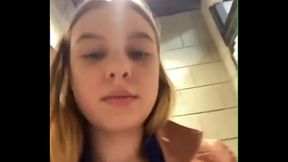 Public Masturbation by a Naked Girl