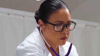 Horny patient enjoys hard sex with a kinky MILF doctor