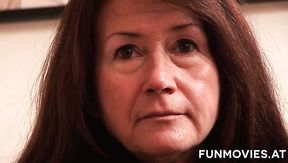 Lusty mature bitch Gusti Tschopp masturbates with her fingers and a dildo