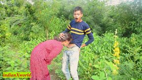 18yrs Boy Fucking New Girlfriend at Jungle! Indian Outdoor Sex