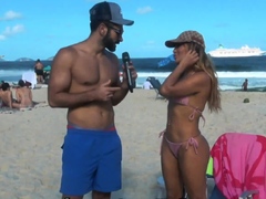 Brazilian bombshell riding a cock to orgasm in her panties