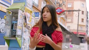 Teenage petite latina shows us her &#039;hood before a dirty fuck with a muscular dude!