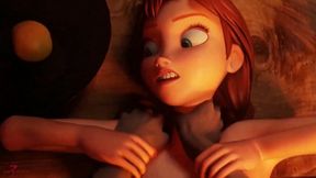 Anna's royal booty gets ravaged by multiple cocks in this kinky 3D animation