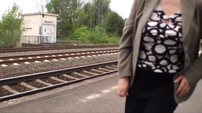 Old German woman in stockings gets pounded by a firm pecker