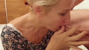 Amateur Blonde Mature Wife Enjoys Half Clothed Sex