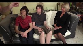 Blonde Posh Cougar in Group Sex While Grandpa Watches