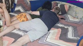 hot threesome with husband and friend. anal sex