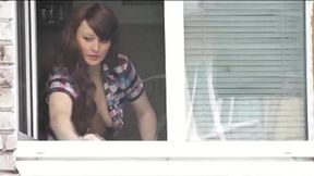 Naked outside &mdash;  husband watches wife in sexy outdoor scene